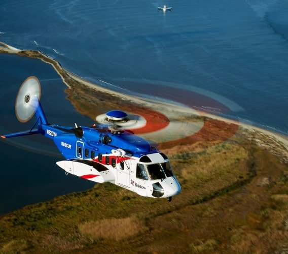 Professional pilot preparing for offshore flight