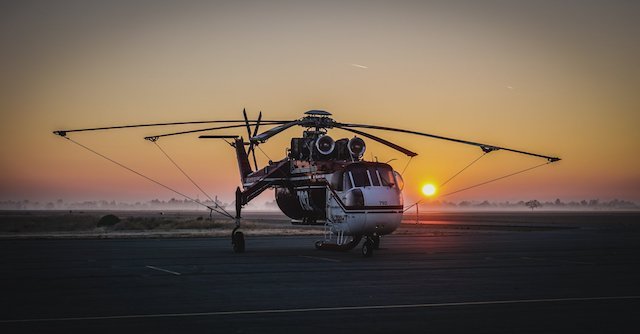 Professional pilot preparing for offshore flight